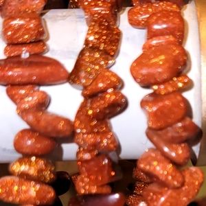 Golden Sandstone Chip Bracelet.  Handcrafted